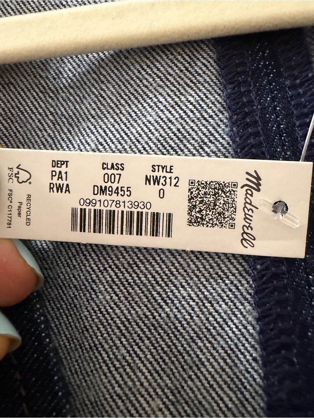 Madewell Denim Cutaway Vest size 0 - Picture 6 of 9